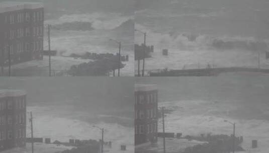 台风带来的巨浪高清在线视频素材下载