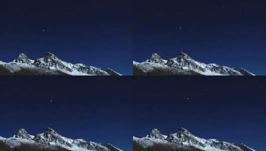 雪山之上的星空高清在线视频素材下载