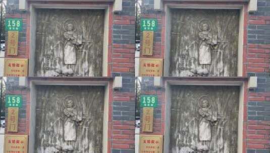 上海徐家汇天主堂外景4K实拍高清在线视频素材下载