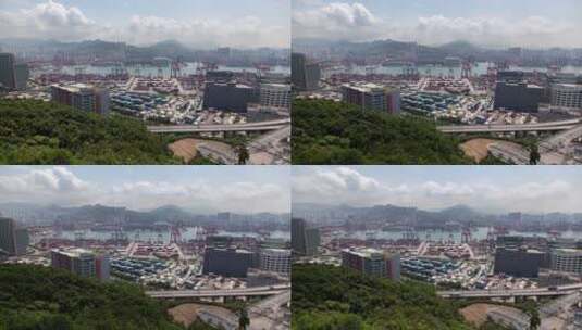 香港货柜港延时拍摄景观高清在线视频素材下载