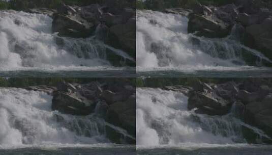 瀑布全景景观高清在线视频素材下载