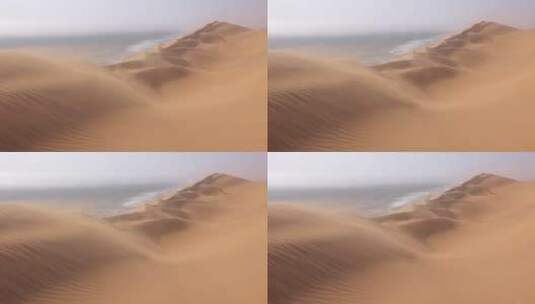 沙漠沙丘上的风沙高清在线视频素材下载