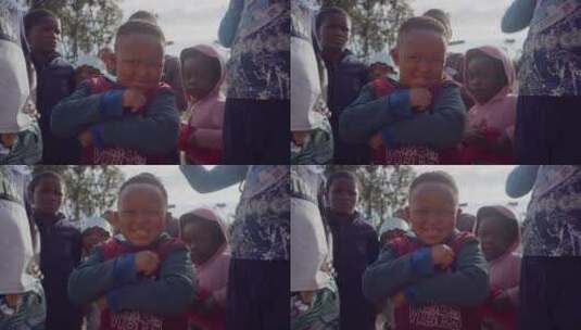 微笑的非洲小男孩高清在线视频素材下载
