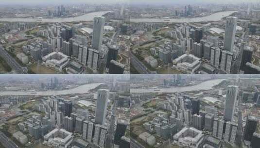 上海前滩CBD全景4K航拍高清在线视频素材下载