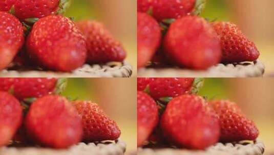 草莓水果夏季维生素高清在线视频素材下载