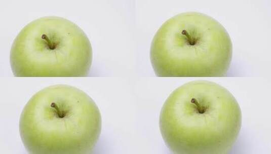 青苹果新疆王林苹果酸甜脆爽4k水果高清在线视频素材下载
