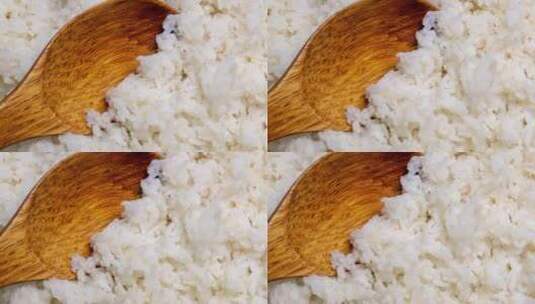 新鲜的大米米饭4k滑轨平移高清在线视频素材下载