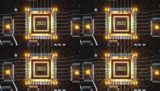 2021芯片电路三维场景高清在线视频素材下载