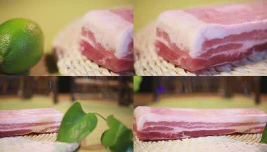 【镜头合集】五花肉猪肉高清在线视频素材下载