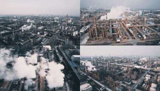 化工厂环境污染合集高清在线视频素材下载