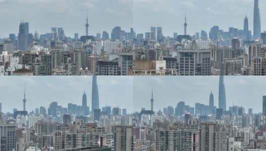 上海陆家嘴天际线高清在线视频素材下载