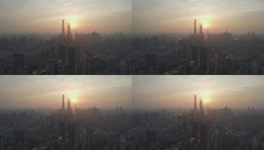 上海世纪大道世纪广场陆家嘴广场全景4K航拍高清在线视频素材下载