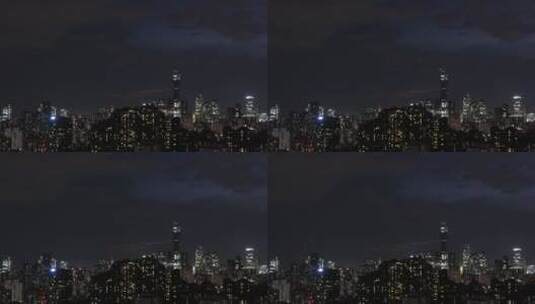 北京夜景CBD城市夜景国贸闪电雷电雷暴高清在线视频素材下载