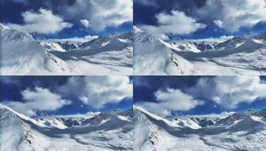 西藏纯净雪山航拍高清在线视频素材下载