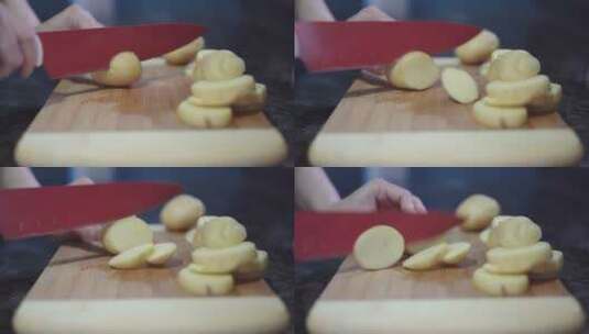 切土豆的镜头高清在线视频素材下载
