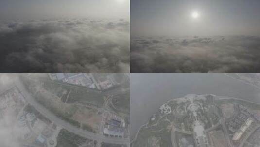 云端之上俯瞰城市4高清在线视频素材下载