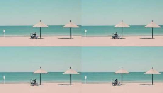 8k实拍夏日海边浴场唯美空镜高清在线视频素材下载