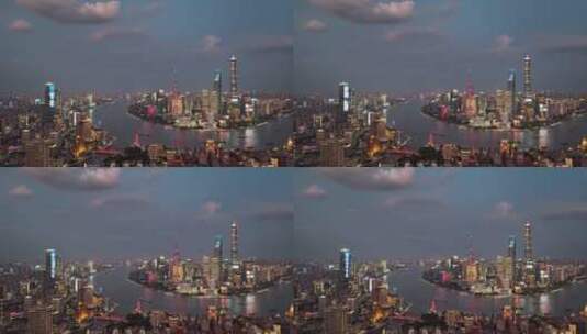 上海夜景航拍风光高清在线视频素材下载