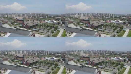 宁波江北区文创港园区4K航拍高清在线视频素材下载