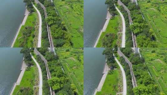 湖北省荆州市城市风光4K高清视频航拍高清在线视频素材下载