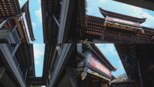 中式传统古建筑 雕梁画栋高清在线视频素材下载
