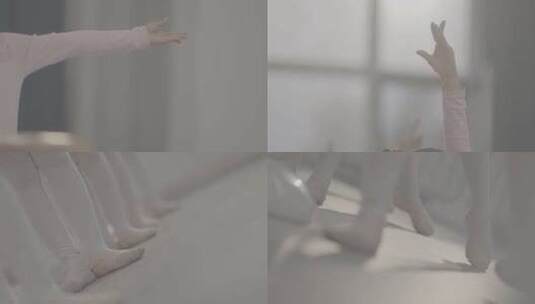 【4K】少儿舞蹈房跳芭蕾舞蹈高清在线视频素材下载