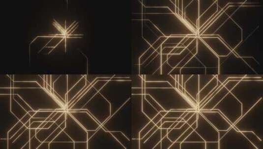 黑色背景下的金色光线特效高清在线视频素材下载