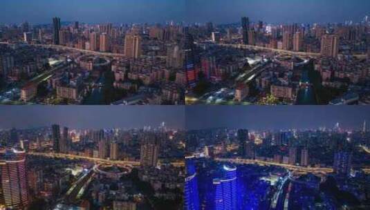 广州海珠洲头咀立交夜景延时高清在线视频素材下载
