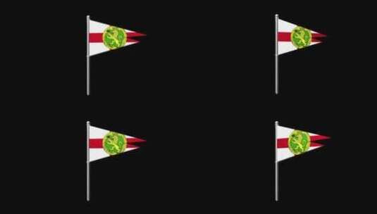 奥尔德尼旗帜销Alpha高清在线视频素材下载