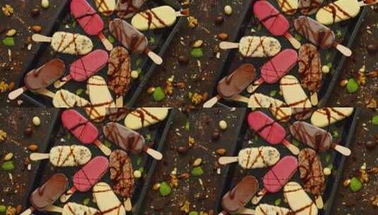 巧克力雪糕高清在线视频素材下载