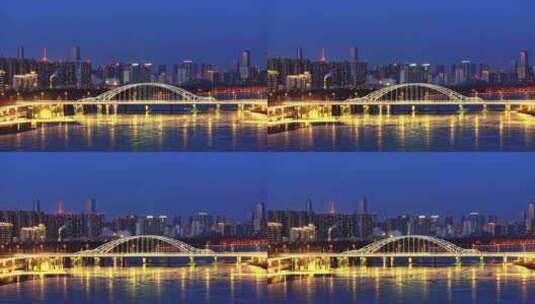 中国辽宁沈阳夜晚都市发展交通车水马龙高清在线视频素材下载