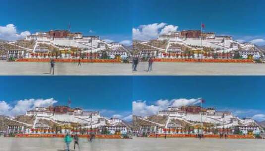 8K西藏布达拉宫延时1高清在线视频素材下载
