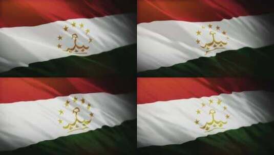塔吉克斯坦国旗挥舞-4K高清在线视频素材下载
