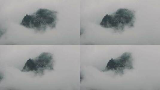 山谷里的云雾天气高清在线视频素材下载