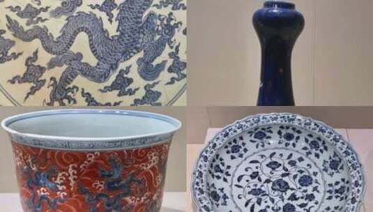 故宫文物展 瓷器和铜器文物藏品 文化传播高清在线视频素材下载