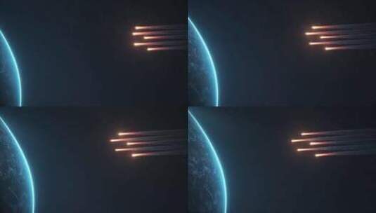 4K-陨石撞地球01高清在线视频素材下载