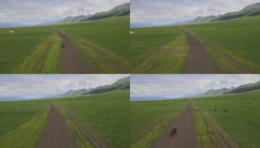 航拍新疆草原牧场高清在线视频素材下载