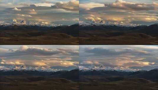 四川甘孜州高原里索海贡嘎雪山延时高清在线视频素材下载