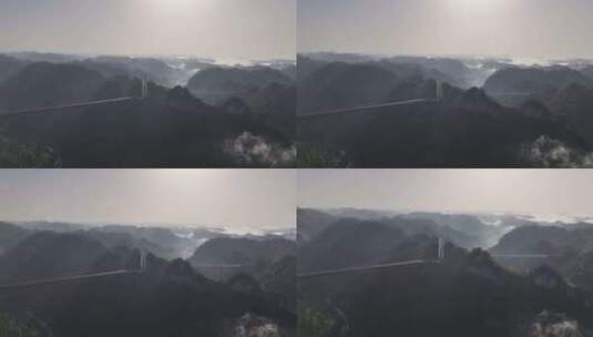 贵州矮寨大桥航拍高清在线视频素材下载