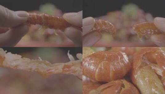 小龙虾肉高清在线视频素材下载