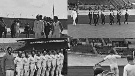 男女体操 1928年奥运会高清在线视频素材下载