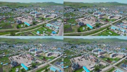 内蒙古三河镇航拍【4K60】高清在线视频素材下载