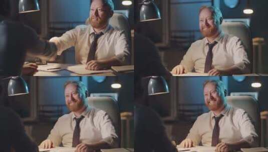 商务人士，商务会议，握手，办公室高清在线视频素材下载