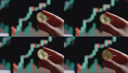 比特币、Btc、手、控股高清在线视频素材下载