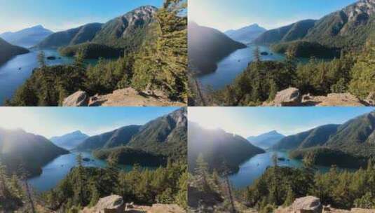 暗黑破坏神湖，森林，全景，雨林高清在线视频素材下载