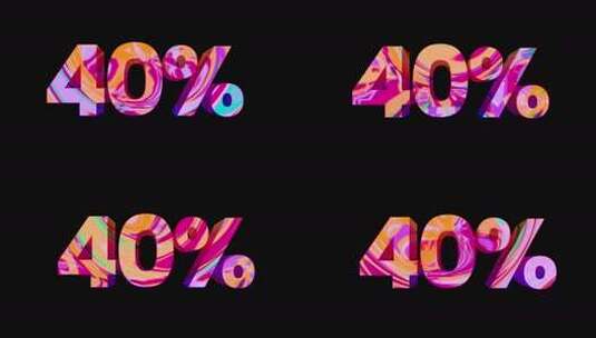 3D百分比关闭动画。百分比3d数字交易可高清在线视频素材下载