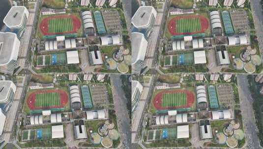 四川德阳德阳市奥林匹克体育中心航拍高清在线视频素材下载