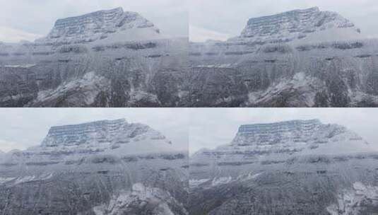 航拍四川大瓦山雪景高清在线视频素材下载