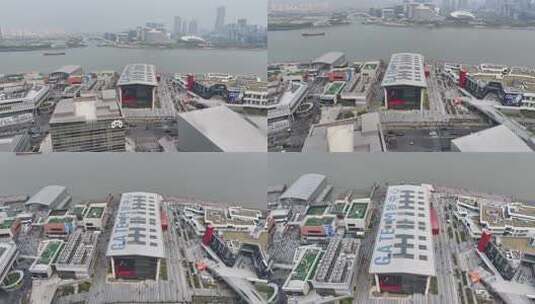 上海徐汇滨江西岸文化艺术中心航拍混剪高清在线视频素材下载