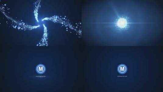 光粒子logo演绎AE模板高清AE视频素材下载